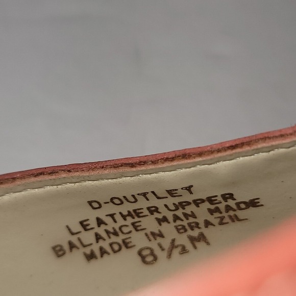 Danelle Women 8.5M Cone Heel Mules Coral Leather Boho Festival Y2K office Career - Picture 8 of 11